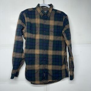 Men’s Eddie Bauer Relaxed Fit Flannel Plaid Button Down Shirt Size M